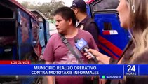 Los Olivos: PNP detiene a mototaxis que operaban en paradero informal