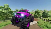 Farming Simulator 069 - COLORED MONSTER TRUCKS DEATH RUN