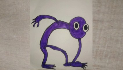 How to draw Purple(Roblox Rainbow friends)
