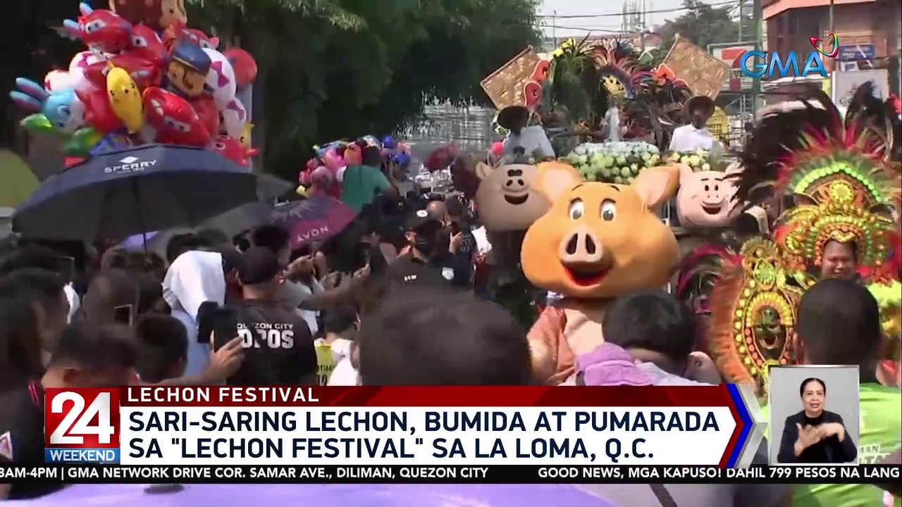 Sari-saring lechon, bumida at pumarada sa "Lechon Festival" sa La Loma, QC | 24 Oras Weekend