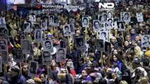 'Marcha del Silencio' en Montevideo exigiendo justicia para los desaparecidos durante la dictadura