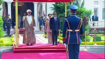 الرئيس السيسي وسلطان عمان يستعرضان حرس الشرف بقصر الاتحادية