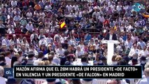 Mazón afirma que el 28M habrá un presidente «de facto» en Valencia y un presidente «de Falcon» en Madrid