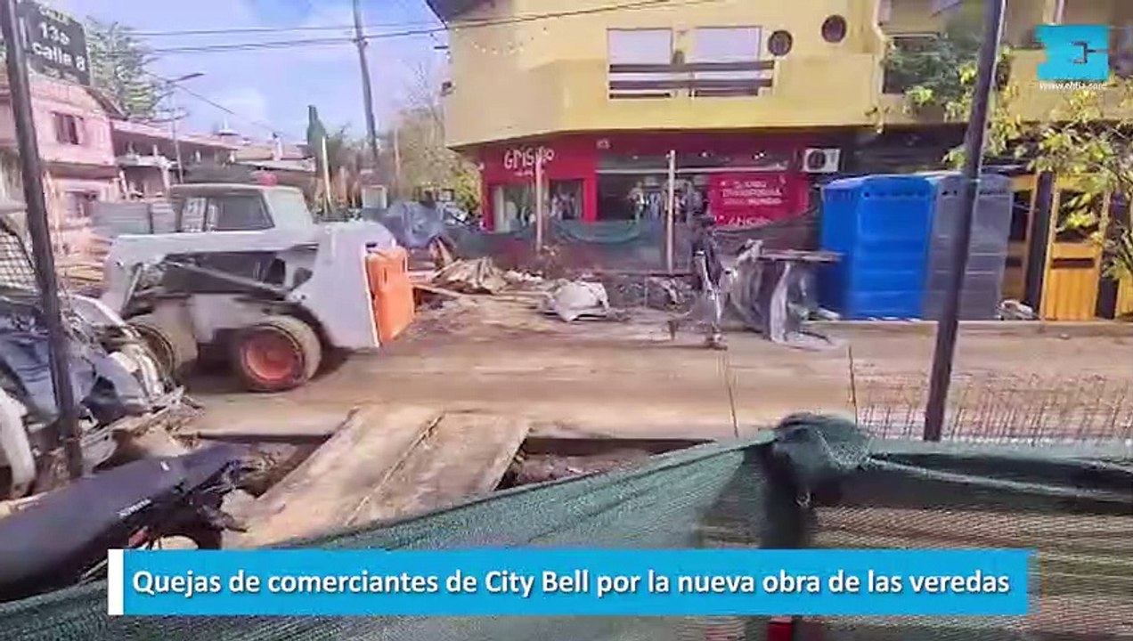 Quejas de comerciantes de City Bell por la nueva obra de las veredas