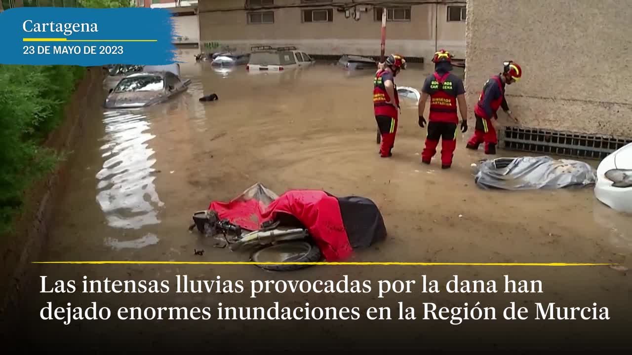 Las lluvias torrenciales provocan enormes inundaciones en la Región de Murcia
