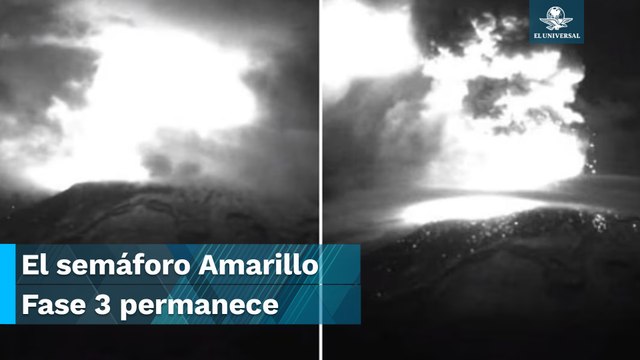 Volcán Popocatépetl registra dos nuevas emisiones de gases, ceniza y material incandescente