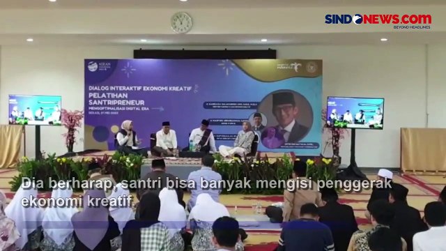 Menparekraf Sandiaga Uno Ajak Santri jadi Penggerak Ekonomi Kreatif
