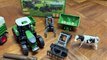 fisca Remote Control Tractor Farm Playset 2.4Ghz Electronic RC Tractor with Trailer and Conveyor, 45PCS Farm Toys Set with Farm Animals Figurines Fences Farmers for Kids Age 3 4 5 6 Years Old Toys & Games
