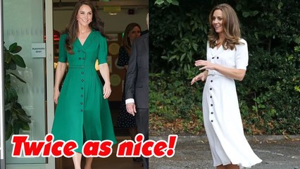 Princess Kate always buys two dresses of the same color in different colors for public events   look