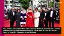 Cannes 2023 : Jennifer Lawrence magnifique en robe rouge grandiose et... en tongs !