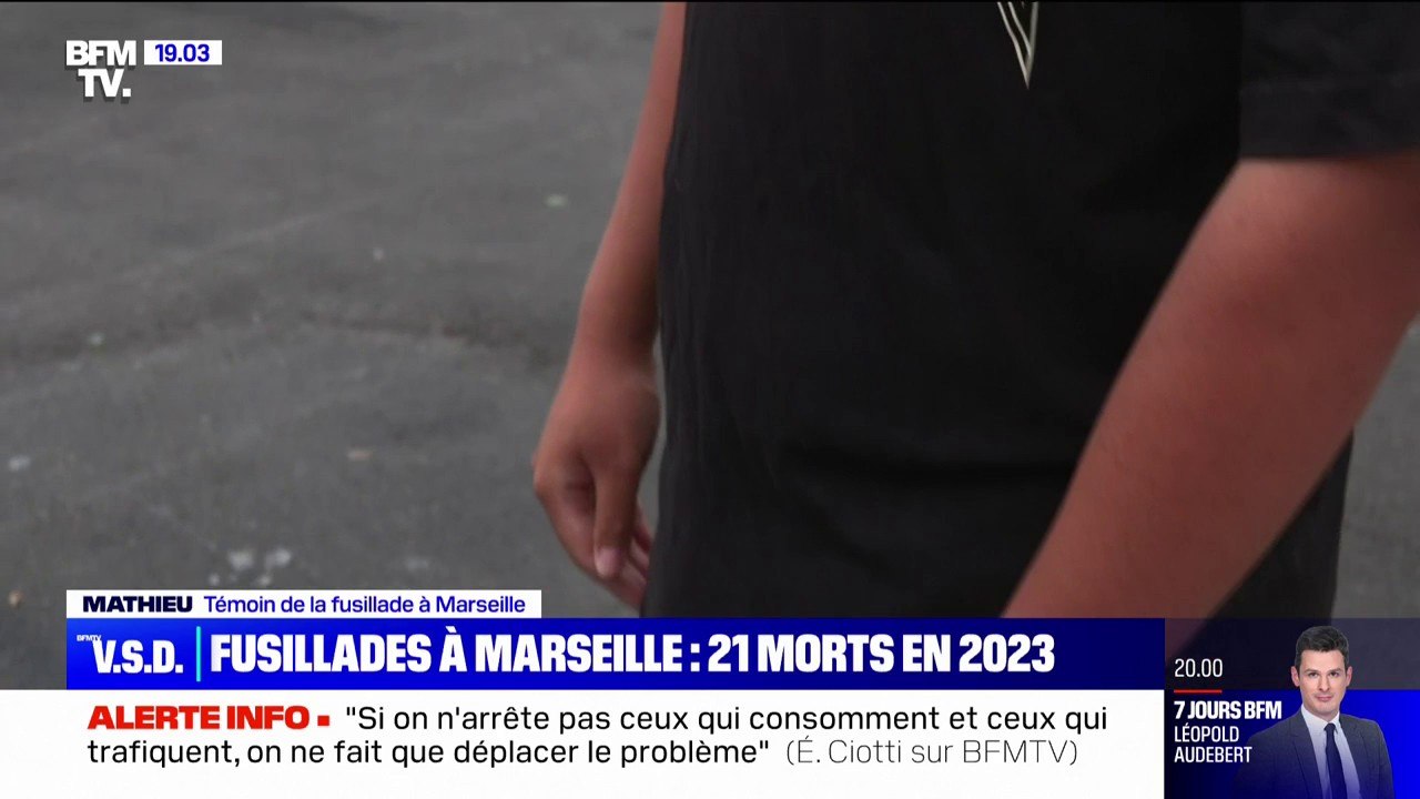 Fusillade à Marseille: "J'ai entendu 7 coups, je suis venu regarder et j'ai vu un cadavre"