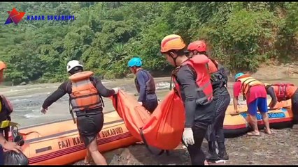 Jasad bocah yang tenggelam di sungai Cimandiri kembali ditemukan timsar