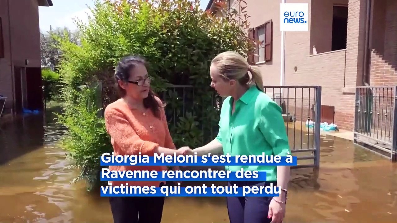 Inondations en Italie : Giorgia Meloni au chevet des sinistrés d'Emilie-Romagne