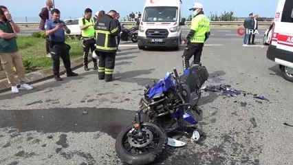 Ordu'da motosiklet ile otomobil çarpıştı: 2 yaralı