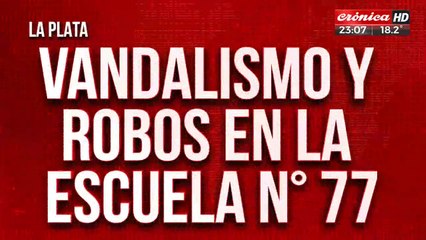 La Plata: vandalismo y robos en la escuela n° 77