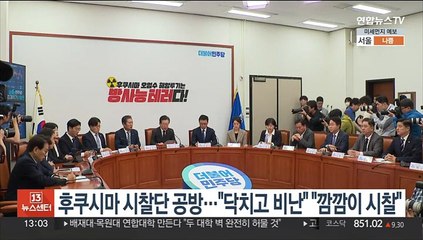 여야, 후쿠시마 시찰단 공방…"닥치고 비난" "깜깜이 시찰"
