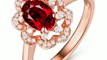Hot silver ring engagement ring high-end ruby ring rose gold ring jewelry