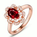 Hot silver ring engagement ring high-end ruby ring rose gold ring jewelry