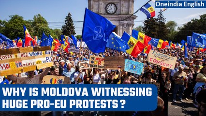 Massive pro-EU protest in Moldova brings tens of thousands to streets |Oneindia News