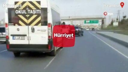 Düğün konvoyunda zikzak çizerek ilerleyen sürücü kamerada