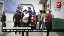 Las rutas de evacuación por el Volcán Popocatépetl se encuentran en pésimo estado