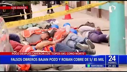 Download Video: Los Olivos: ladrones se disfrazan de obreros y roban cables valorizados en 85 mil soles