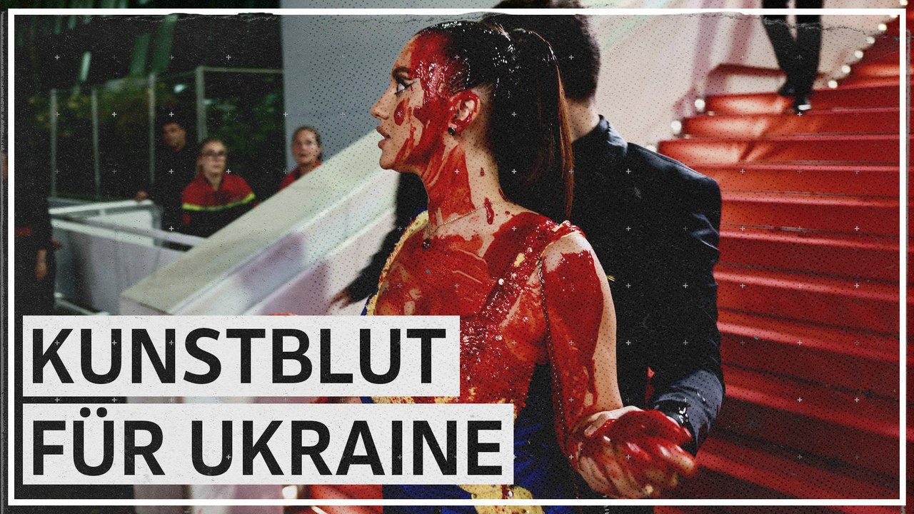 Kunstblut für Ukraine in Cannes