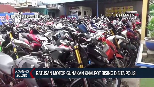 Ratusan Motor Gunakan Knalpot Bising Disita Polisi