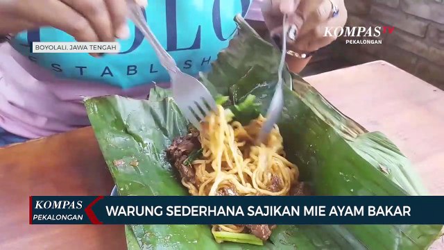 Mie Ayam Bakar, Kuliner Unik yang Dibungkus Daun Pisang dan Dibakar