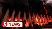 Fire torches Manila Central Post Office