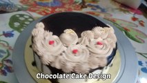 Chocolate Cake Design Bakery Style | Cake Decoration Using Chocolate Ganache | Cake Icing Design |