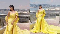 Cannes 2023 Red Carpet : Mouni Roy Yellow Gown Debut Look Viral, पहली बार| Boldsky