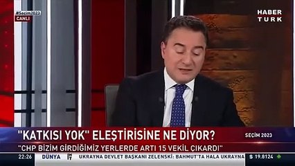 Ali Babacan: Biz olmasaydık CHP bu kadar vekil çıkaramazdı