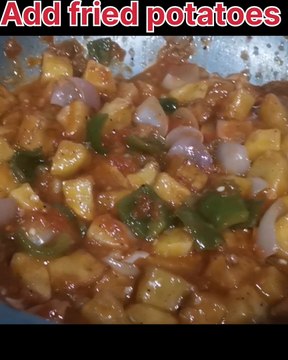 Egg fried rice with patato manchurian