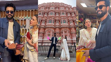 Vicky Kaushal Sara Ali Khan Jaipur Shopping Video Viral, Jutti खरीदते हुए....। Boldsky