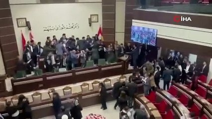 IKBY meclisinde büyük kavga