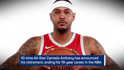 Tải video: Breaking News - Carmelo Anthony announces retirement