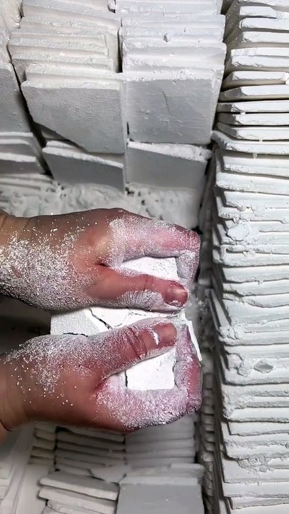 These took FOREVER to make. They were so fragile as well. Not as firm as fresh chalk. A lot of them would break before I could crush them. But_ it was still fun.