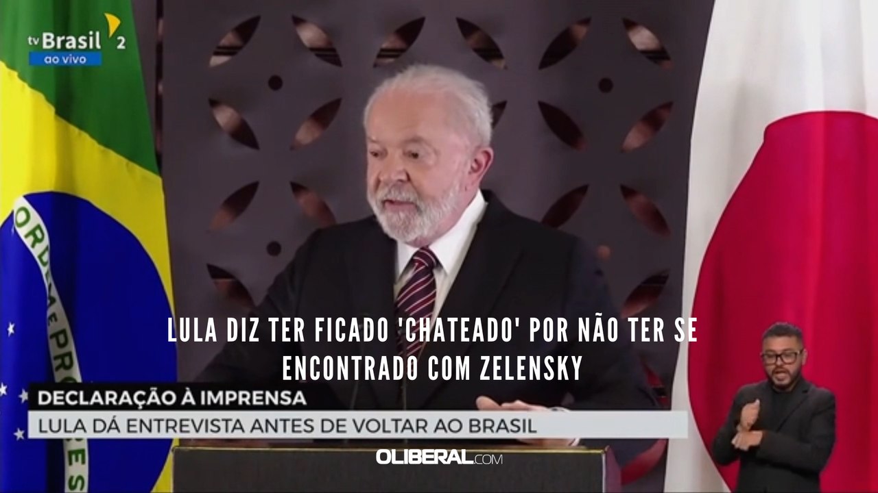 Lula diz ter ficado 'chateado' por não ter se encontrado com Zelensky