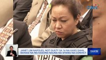 Janet Lim-Napoles, not guilty sa 16 na kaso dahil bahagi na ng kasong nauna na siyang na-convict | Saksi