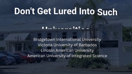 Don't Get Lured Into Such Universities