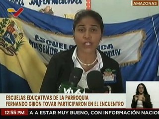Encuentro "Amor y Lealtad a la Patria" reunió a escuelas de la pquia. Fernando Girón en Amazonas