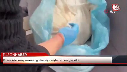 Kayseri'de lavaş arasına gizlenmiş uyuşturucu ele geçirildi