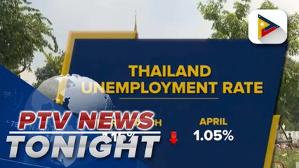 Thailand's unemployment rate down to 1.05%