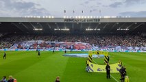 Newcastle United Wor Flags display against Leicester City