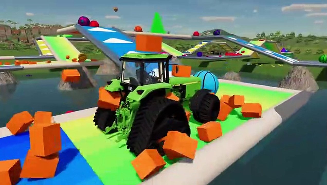 Farming Simulator 22 007 - JOHN DEERE CRAWLER TRACTORS DEATH RUN PARKOUR