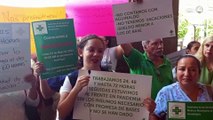 Se manifiestan trabajadores de Cruz Verde, piden sean respetados sus derechos laborales