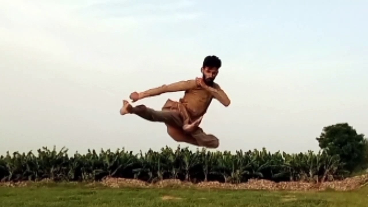 Jackie Chan flying kick