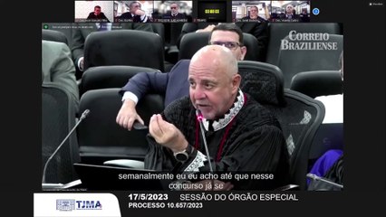 Fala de desembargador, em sessão no TJMA, é criticada por instituições