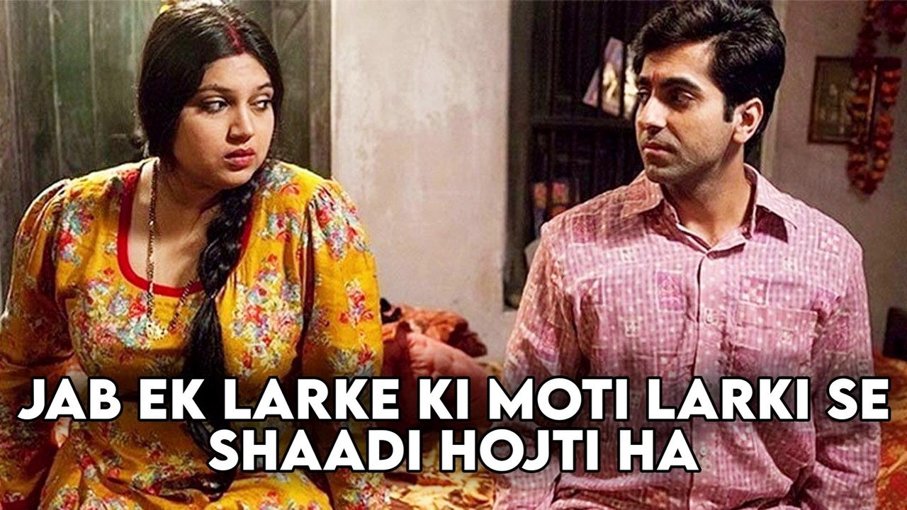 FAT GIRL AND HANDSOME BOY MARRAIGE || DUM LAGA KE HAISHA 2015 AYUSHMANN MOVIE EXPLAINED IN HINDI